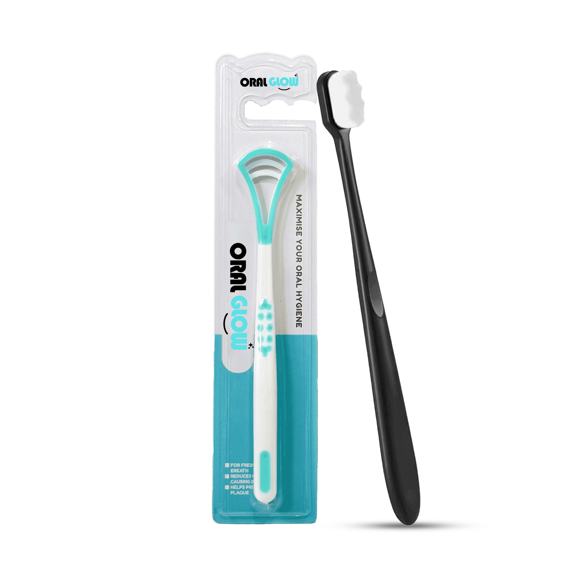 ORAL GLOW - Nano Toothbrush & Tongue Cleaner Bundle